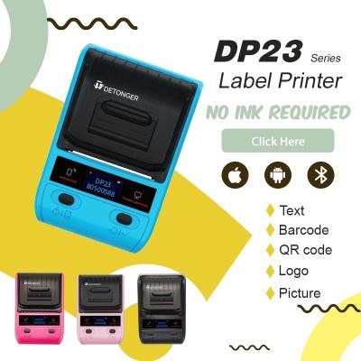 China Detonger 20-50mm Updraft Label Printer Black And White Portable USB NFC Wireless Mini Label Maker For Supermarket Price Tag Shipping Label Paper for sale