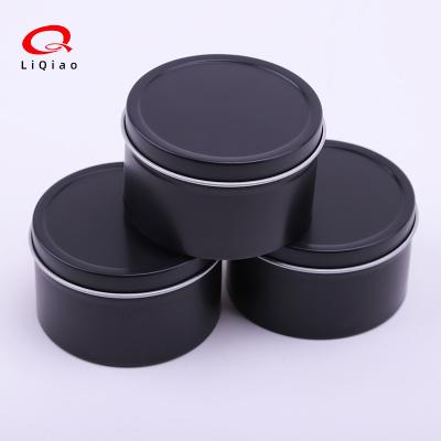 China Recyclable Empty Round Metal Tin Can Candle Making Container Art Craft Storage Box With Lids for sale