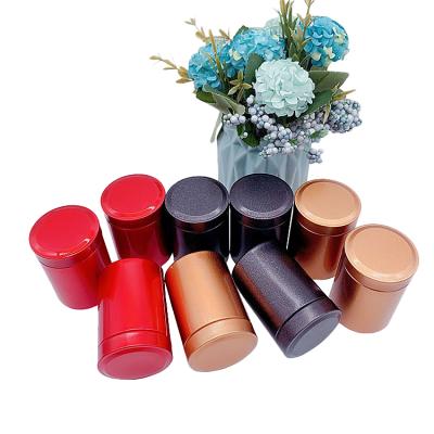 China Tea Tins Small Round Metal Tin Cans For Tea Canister Tin Mini Can Red for sale