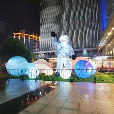 China Eco-friendly Music Festival Stage Props Inflatable Astronauts Decorated For Inflatable Alien Balloon With Led Light For Advertising for sale