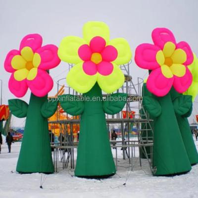 China Eco-friendly Holiday Advertising Decoration Lighting Stage Flower Inflatable Hanging Model For Event Stage Party Decoration for sale