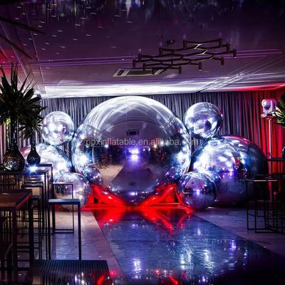 China Eco-friendly Decorative Inflatable Glare Iridescent Colorful Disco Giant Balls Mirror PVC Inflatable Colorful Mirror Ball For Sale for sale