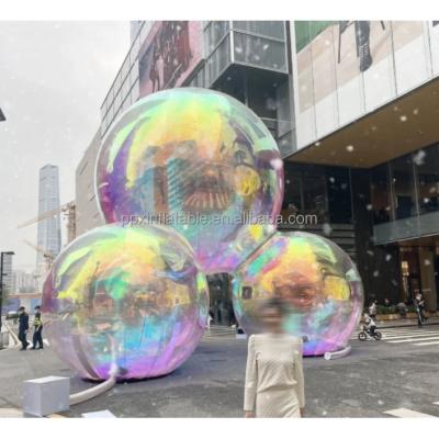 China Hot Cheap Colorful Eco-friendly Inflatable Reflective Inflatable Mirror Ball PVC Christmas Ball Mirror Sales Sphere Giant Mirror Balls for sale