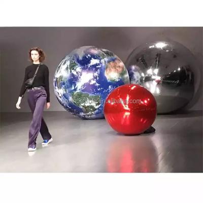 China Giant Sphere Eco-Friendly Decoration Eco-Friendly Decoration Shinny Floating Mirror Balloon Disco Christmas Inflatable Mirror Ball for sale