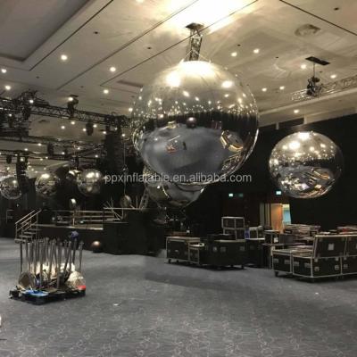 China Large Giant Inflatable Laser Stage Decoration Mirror Disco Ball Mirror Eco-friendly Inflatable Wedding Ball In Gold Green Red Blue Black for sale