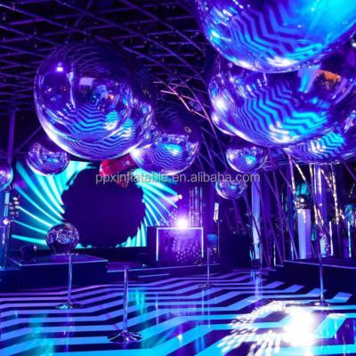 China Eco-friendly Decorative Inflatable Iridescent Giant Rainbow Balloon Colorful Mirror Balls Gold Dazzling Mirror Ball For Sale for sale