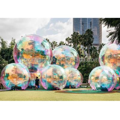 China Eco-friendly Colorful Inflatable Mirror Inflatable Christmas Mirror PVC Double Layer Sphere Mirror Ball Inflatable Decoration for sale