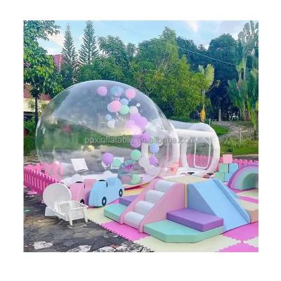 China Outdoor Eco-friendly Inflatable Bubble White House Tent Camping Bubble Wedding Event Tent Inflatable Dome Bubble Tent With Tunnel For Sale for sale