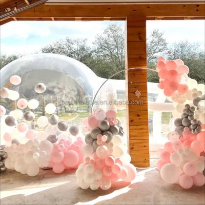 China Eco-friendly Outdoor Giant Crystal Dome Bubble Tent Heated Wedding Event Transparent Inflatable Bubble Room Tent with Balloons for sale