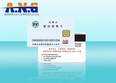 China Rfid Digitaal Contact Smart Card 256 Bytesgeheugen 85.5×54×0.82mm Te koop