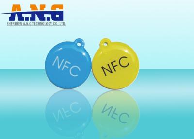 China 13.56Mhz Round HF Rfid Tag Durable Epoxy NFC Tag NFC Key Tag for pet for sale