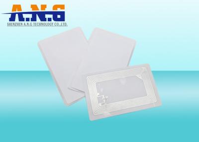 China PVC HF RFID TAGS / 216 86*54MM rectangle White Film Face Stickers for sale