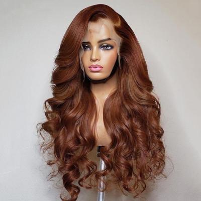 China Hot Selling Body Wave Brazilian Remy Human Hair Lace Front Wigs Body Wave Orange Color Lace Front Wigs For Black Women for sale