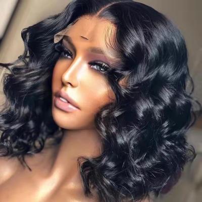 China Hot Sale 2021 Body Wave 4x4 Lace Front 4x4 Lace Front Closure Hair Short Frontal Wigs For Black Women for sale