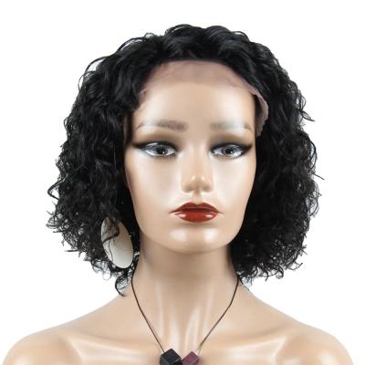 China Short Baby Hair Water Wave Wigs Brazilian 13x4 Bob Wigs Pre Plucked With 150% Remy Human Hair Water Bob Wigs For Women for sale