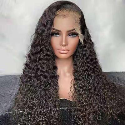 China 4*4/360/13x6/13*4 Deep Wave 13*6 Lace Frontal Wig Deep Wave Human Hair Wigs Plucked Brazilian Loose Water Curly 4*4 Lace Wig closure for black women for sale