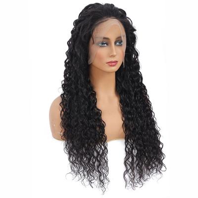 China Indian Water Wave Factory Virgin Water Wave Full Lace Front Wigs 12A Glueless HD Full Lace Transpare Hair Wig With Baby Hair for sale