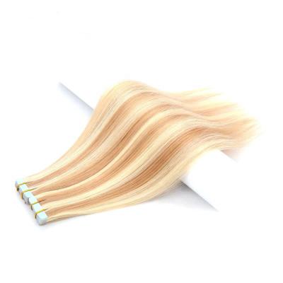 China 613 Blonde Bundles Virgin Hair Super Hot Invisible Double Drawn Remy Hair Extensions Straight Sale 100% Flat Wave Weft Hair for sale