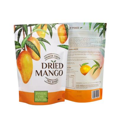 China Moisture Proof Stand Up Pouch For Dried Fruit Mango Granola Bag Plastic Packaging Resealable Ziplock Bag For Mango Chip Frosted Stand Up Bag for sale