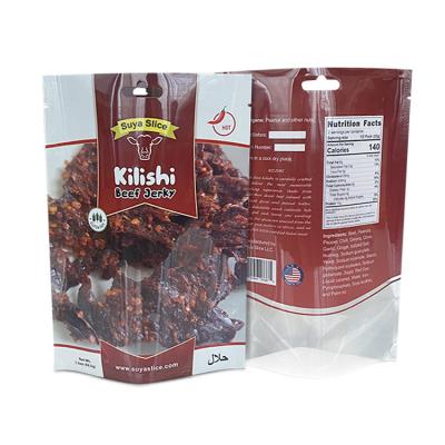 China Digital Printing Waterproof Beef Jerky Pouch Clear Mylar Foil Bags Seal Bag Vacuum Biltong Pouch Chicken Jerky Bags for sale