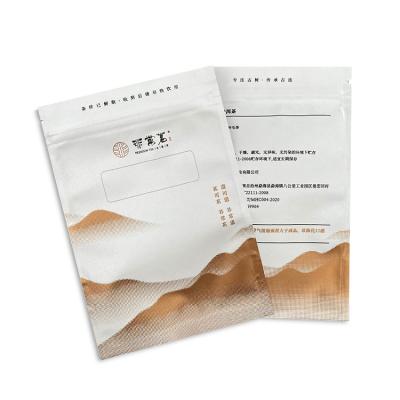 China Custom Barrier Printing Tea Pouch 3 Seal Zip Lock Teabag Small Flat Side Envelope Reusable Tea Bag Sample Bag Tea Bags for sale