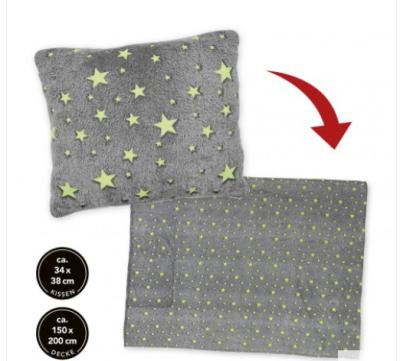 China PORTABLE transform pillow and cuddly blanket glow in the dark transforms into cuddly blanket by unzipping for sale