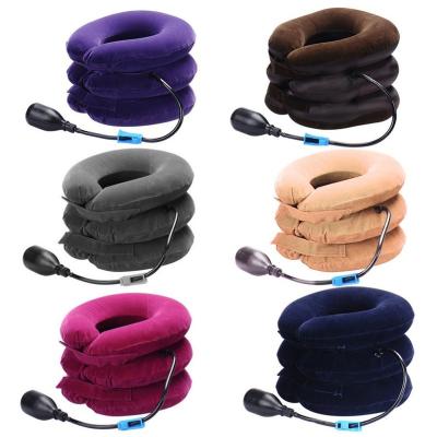 China NECK Three Layers Inflatable Cervical Traction Apparatus Velvet for sale