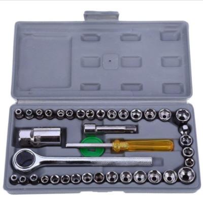 China Car Tool Kit Amazon 40 Pcs Combination Socket Wrench Set Ideal for D.I.Y Projects and Performance Repair Steel Tool for sale