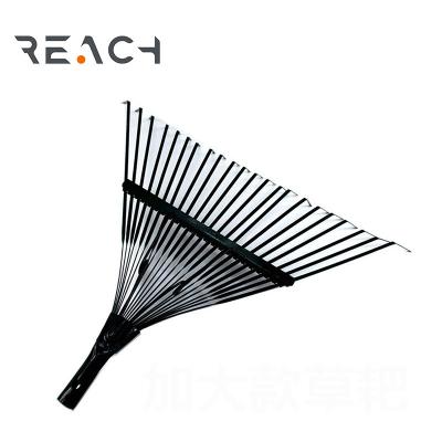 China Adjustable Garden Rake 22 Teeth Garden Grass Leaf Steel Rake With Folding Head For Stripper for sale