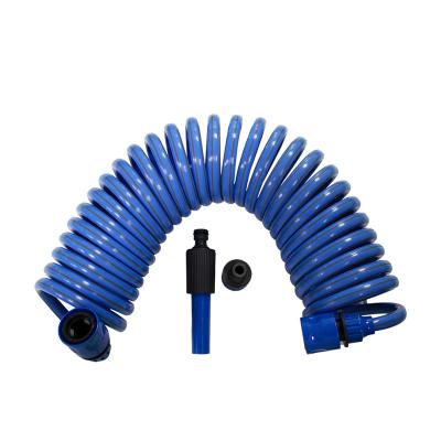 China Adjustable Heavy Duty Garden Lawn Wash Station Garden Irrigation Water Hose With Nozzle Reel Hose Sprayer for sale