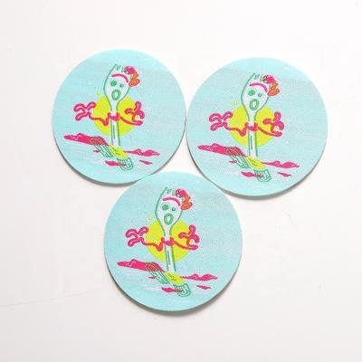 China Viable Custom Woven Women Cartoon Rose Flower Embroidered Funny Embroidered Patch Label Brand For Clothing for sale