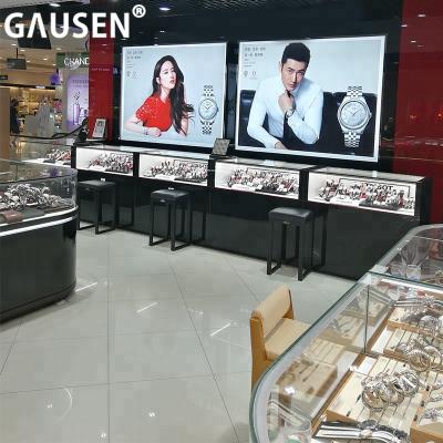 China Retail Factory Price Store Optical Watch Display Showcase Glass Wooden Watch Counter for sale