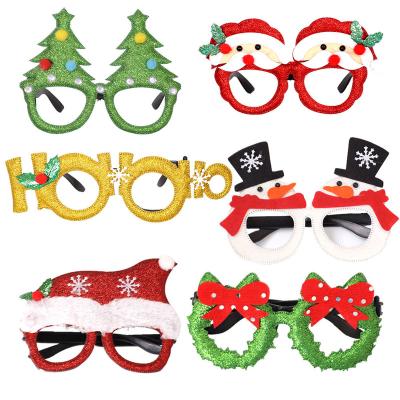 China As Christmas Glass Decorations Picture Santa Snowman Antler Glass Christmas Tree Decorations Kids Adult Toys for sale