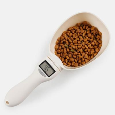 China Digital Display Automatic Electronic Led Doser 250ml/800g Pet Food Scale Cat Feeding Scoop Food Water Dog Pets Feeding Tools for sale