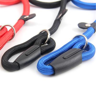 China Strong Round Nylon Training Leash Slip Dog Advance Collar Walking Puppy Supplies Diameter Rope Nylon Pet Strap for sale