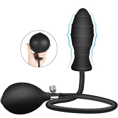 China Waterproof Adult Sex Butt Sex Toy for Men-Women and Beginners Silicone Increase Inflatable Anal Plug Body-Safe Grade for sale