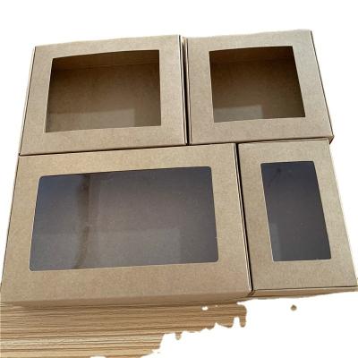 China Household Arts&krafts Products Show Wrapping Paper Gift Box Package With Clear PVC Window Clear PVC Window Candy Favors for sale