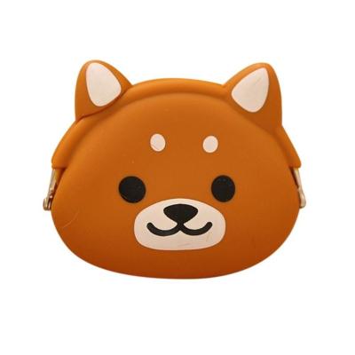 China Fashion Cute Cartoon Animal Shaped Clutch Bag Zipper Handbag Silicone Coin Short Style Purse for sale