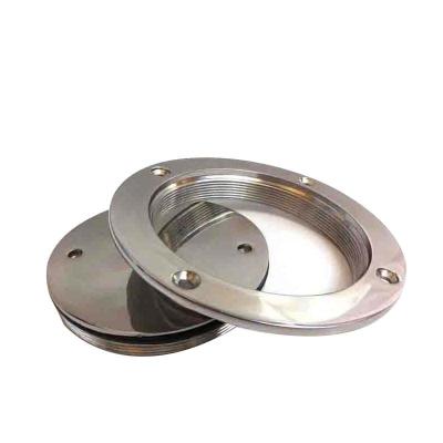 China Stainless Steel Yacht Boat Accessories Hatchcover Hand Hole Cover Deck Disc Stainless Steel 140mm Marine Hardware for sale