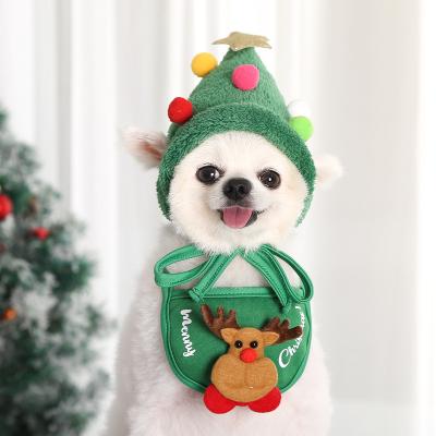 China Stocked Customized Christmas Tree Dog Hat Christmas Costume Clothes for Santa Gift for sale