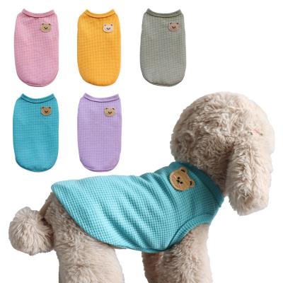 China Sustainable Hot Selling Pet Clothes Spring and Summer Cute Soft Pet Dog Solid Vest for Dogs for sale