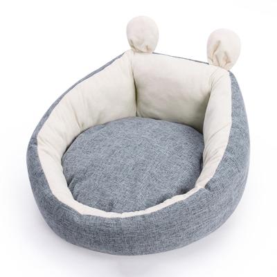 China Sustainable 2024 New Design Customized Cat Nest Cute Rabbit Ear Safety Pet Cat Nest House for Cats for sale