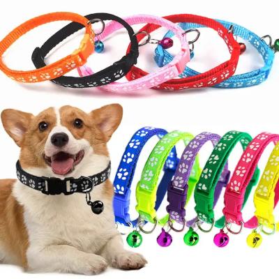 China Sustainable 2023 New Anti-lost Hot Selling Pet Collar with Bell  Neck Adjustable Nylon Dog Collar for sale