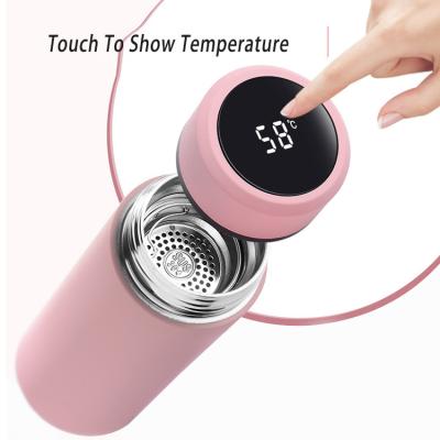 China PORTABLE Smart Water Bottle Temperature Display LED Screen Vacuum Insulated Double Wall Stainless Steel Bottle for sale