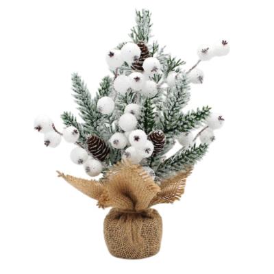 China Topbuy 2023 Design Snowy PE Pine Cone 12ft Christmas Decoration New Berry Christmas Tree White for Office and Party Festival Holiday Decor for sale