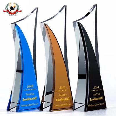 China High Quality Custom Crystal Gift K9 Crystal Awards China Souvenir Customized Clear Crystal Crafts Logo for sale