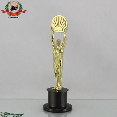 China Europe Style Gold 3D God Statues Unique Metal Trophy Custom Figurine Trophies Wholesale Custom Rewards for sale