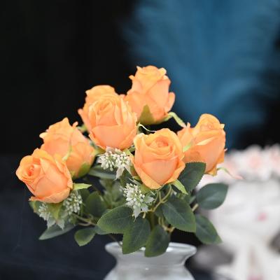 China Beautiful Colorful Fabric Artificial Flower Flowers Bulk Wedding Decoration for sale