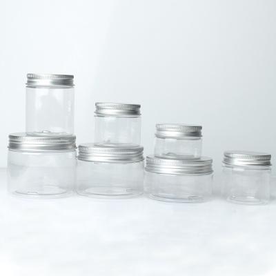 China 30/50/60/80/100/120/150ml Personal Care Empty Plastic Clear Cosmetic Jars Clear Makeup Container Jar Face Cream Sample Jar Container for sale