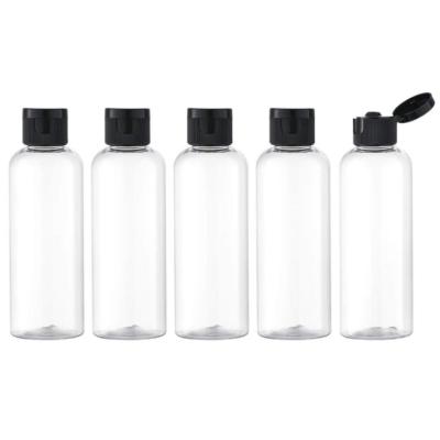 China 80ml 100ml 150ml 200ml 250ml 300ml Clean Clear Travel Bottles With Flip Cap Empty Transparent Container Travel Cosmetics Dispenser for sale